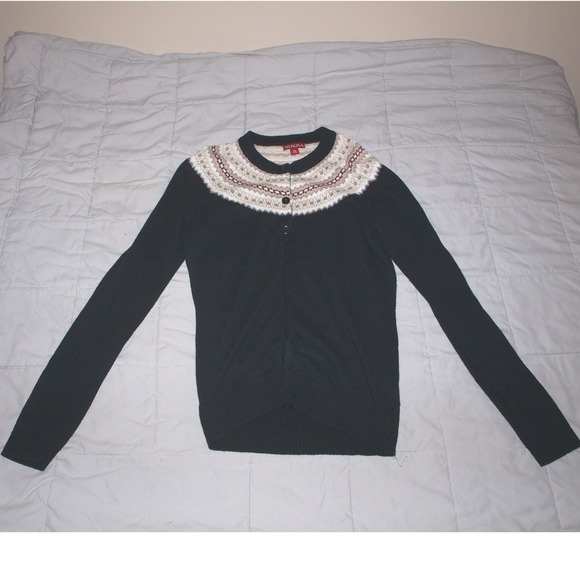 Pull Cardigan Merona Avec Motif Cheval De Mer - Taille XS - Couleur Beige - Occasion Très Bon état